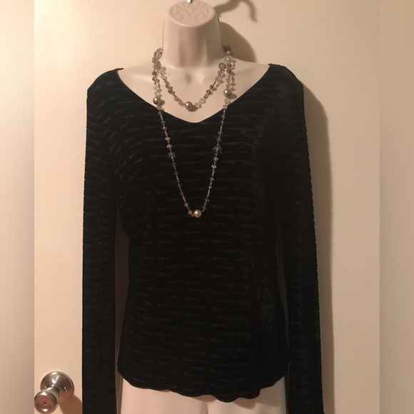 Armani Collezioni Sweater/Blouse, Size 10, Black - Picture 4 of 8